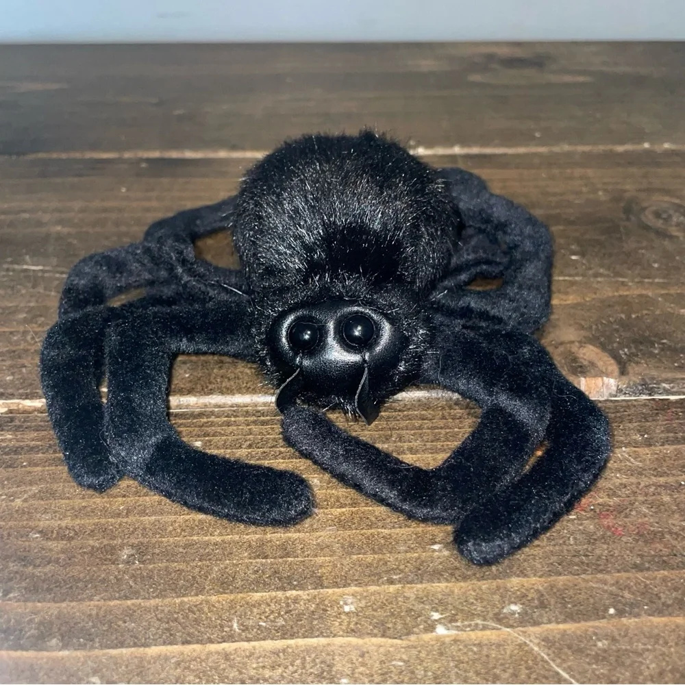 Folkmanis Mini Spider Finger Puppet 5” Long 2017 Black Cute Toy Used - Picture 1 of 7